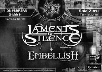 LAMENTS OF SILENCE Y EMBELLISH GRATIS EN TARRAGONA