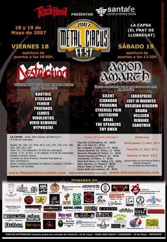 A LA VENTA LAS ENTRADAS PARA EL V METAL CIRCUS FEST CON AMON AMARTH Y DESTRUCTION