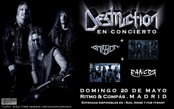 DESTRUCTION EN ESPAÑA: THRASH EN ESTADO PURO