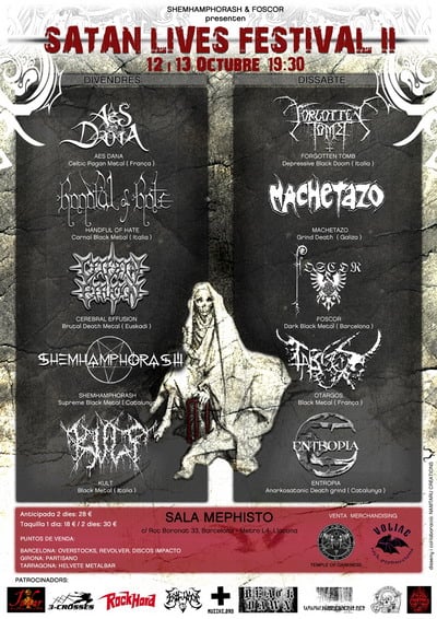 SATAN LIVES FEST II EN OCTUBRE EN BARCELONA