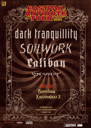 CONOCE A DARK TRANQUILLITY, SOILWORK, CALIBAN Y SONIC SYNDICATE EN BARCELONA