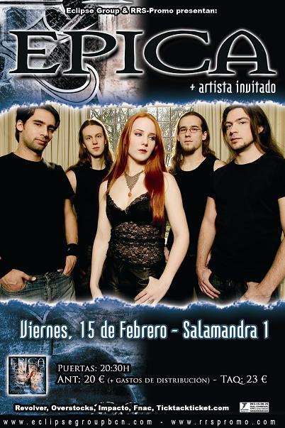 EPICA VOLVERÁN A ESPAÑA EN FEBRERO