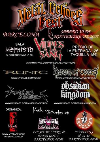 MAÑANA SE LLEVA A CABO EL METAL ECHOES FEST EN BARCELONA