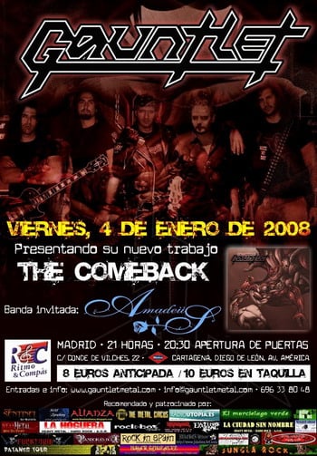 GAUNTLET EN CONCIERTO RECOMENDADO POR THE METAL CIRCUS