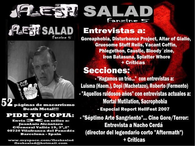 A LA VENTA EL FLESH SALAD ZINE NÚMERO 5!!!!!!!