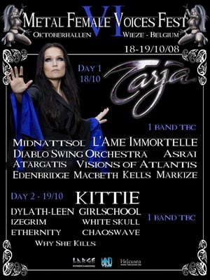 TARJA CABEZA DE CARTEL PARA EL METAL FEMALE VOICES VI