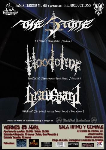 Los serbios THE STONE junto a GRAVEYARD y BLOODOLINE en Madrid el 25 de Abril