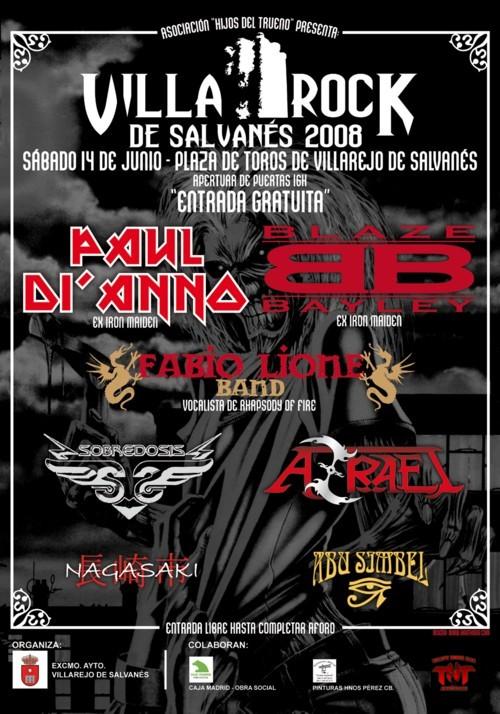 VILLAROCK DE SALVANÉS, ESTE SÁBADO