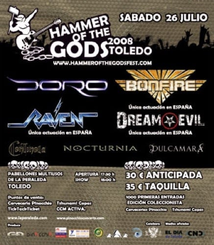 CANCELADO EL HAMMER OF THE GODS TOLEDANO