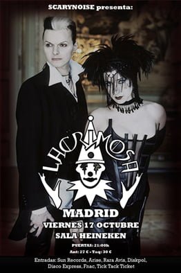 LACRIMOSA - EN UNA SEMANA / DARK TRANQUILLITY - VISITA ESPAÑOLA EN ENERO DE 2009