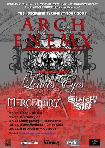 LEAVES EYES EN GIRA JUNTO A ARCH ENEMY