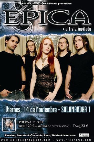 REGALAMOS TRES ENTRADAS PARA EPICA Y PROXIMOS CONCIERTOS DE KORPIKLAANI, NORTHER, AMON AMARTH...