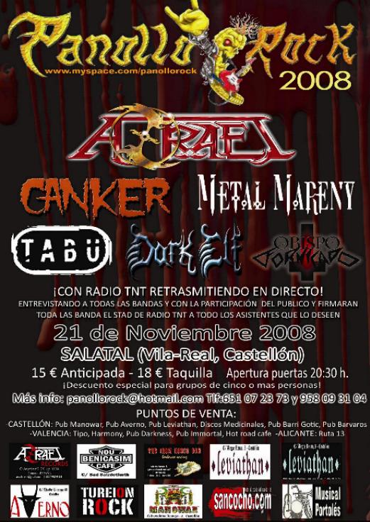 NOTA OFICIAL Y HORARIOS DEL PANOLLO ROCK