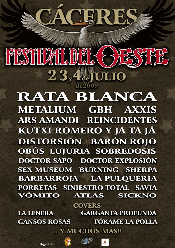 EXCLUSIVA: REVELAMOS EL CARTEL DEL FESTIVAL DEL OESTE EN CÁCERES