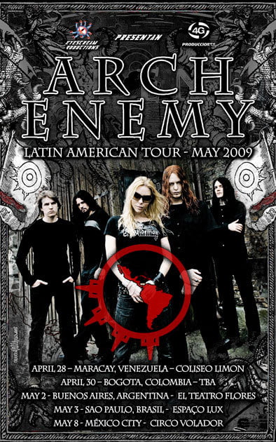 FECHAS DE ARCH ENEMY EN SUDAMERICA