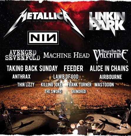 MÁS BANDAS AL SONISPHERE BRITÁNICO