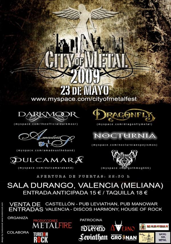 CITY OF METAL 2009: CAMBIOS EN EL CARTEL Y FIRMA DE DISCOS