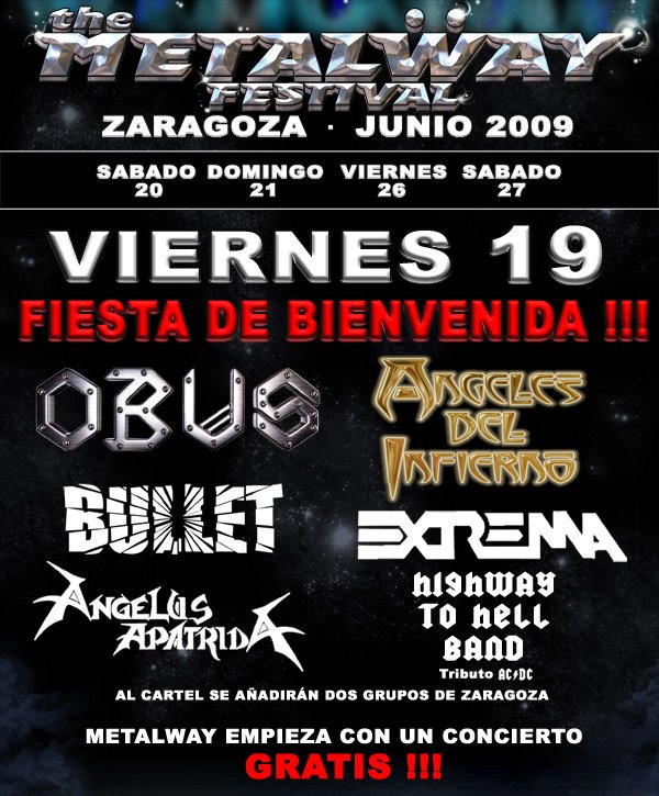 FIESTA DE BIENVENIDA DEL METALWAY FESTIVAL