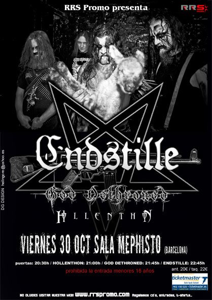 ENDSTILLE, GOD DETHRONED Y HOLLENTHON NOS VISITAN