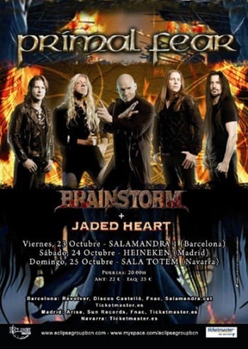 GANADORES DE ENTRADAS DEL CONCIERTO DE PRIMAL FEAR