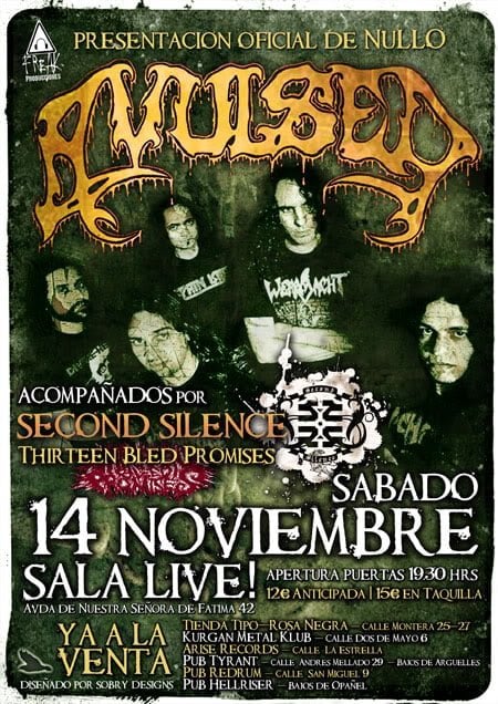 AVULSED ESTE SABADO EN MADRID