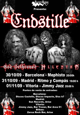 COMUNICADO SOBRE LA CANCELACIÓN DE LA GIRA DE ENDSTILLE, GOD DETHRONED Y HOLLENTHON