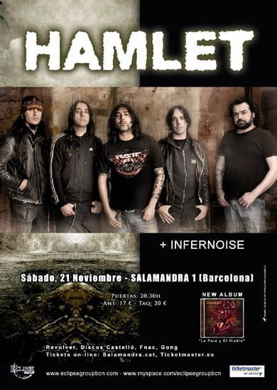 THE METAL CIRCUS OS INVITA AL CONCIERTO DE HAMLET EN BARCELONA