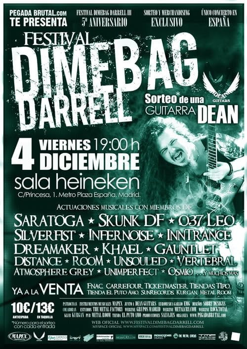 FESTIVAL DIMEBAG DARREL: ÚLTIMAS ENTRADAS A LA VENTA