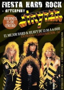 FIESTA HARD ROCK & HEAVY + AFTERPARTY STRYPER ESTE VIERNES EN BARCELONA