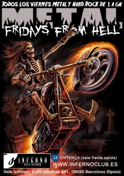 PROGRAMACIÓN DE ENERO DE METAL FRIDAYS FROM HELL