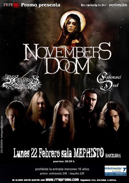 SE ACERCA LA GIRA DE NOVEMBERS DOOM