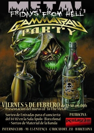 FIESTA GAMMA RAY ESTE VIERNES EN EL FRIDAYS FROM HELL DE BARCELONA