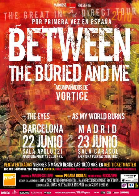 YA A LA VENTA LAS ENTRADAS PARA BETWEEN THE BURIED AND ME