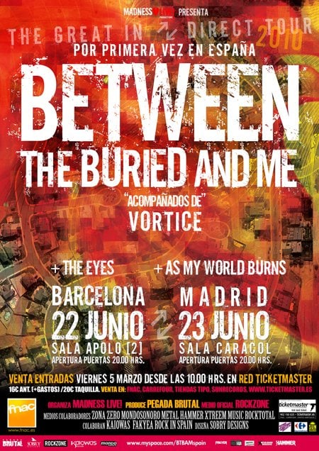 BETWEEN THE BURIED AND ME POR PRIMERA VEZ EN NUESTRO PAÍS