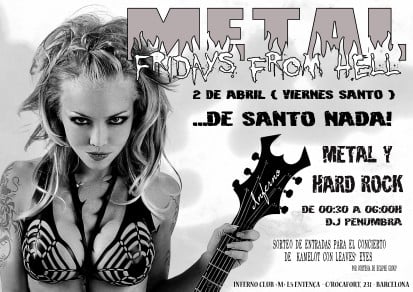 METAL Y HARD ROCK EN BARCELONA POR SEMANA SANTA