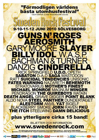 MÁS BANDAS AL SWEDEN ROCK FESTIVAL