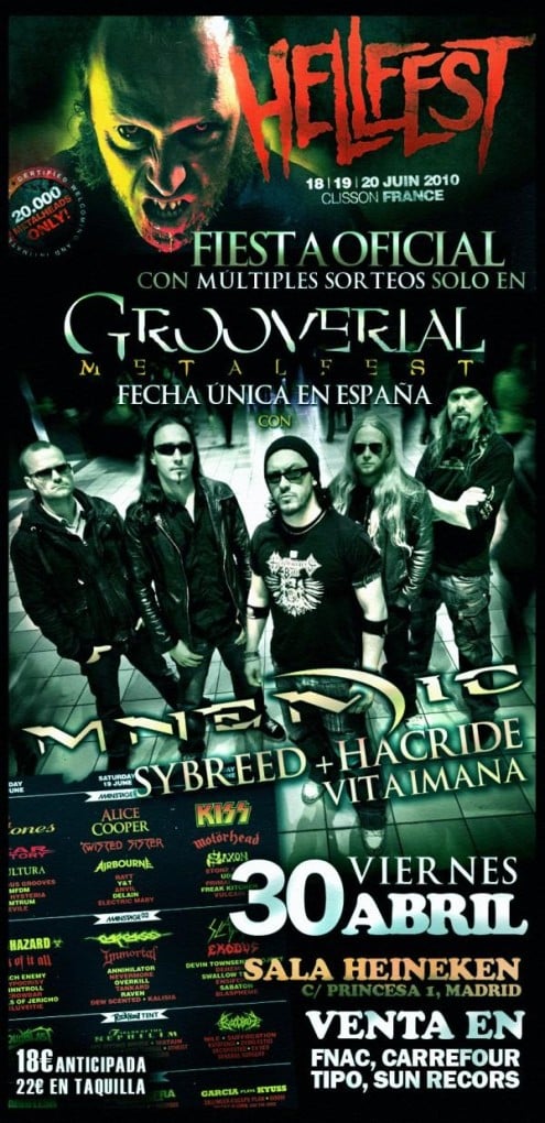 ESTE NOCHE, GROOVERIAL METAL FEST EN MADRID