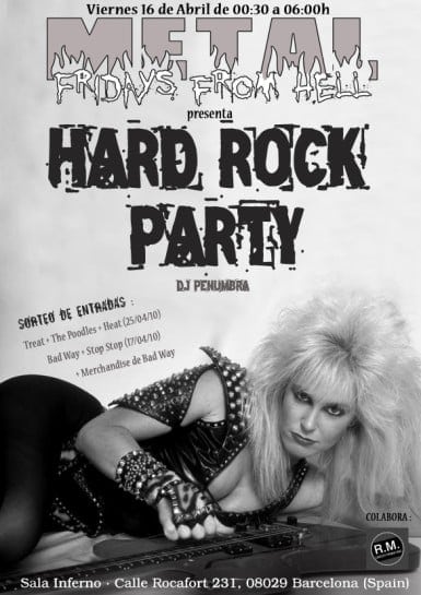 FIESTA HARD ROCK ESTE VIERNES EN BARCELONA