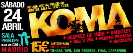 ÚLTIMO DÍA PARA CONSEGUIR ENTRADAS ANTICIPADAS PARA EL BRUTAL METAL FEST