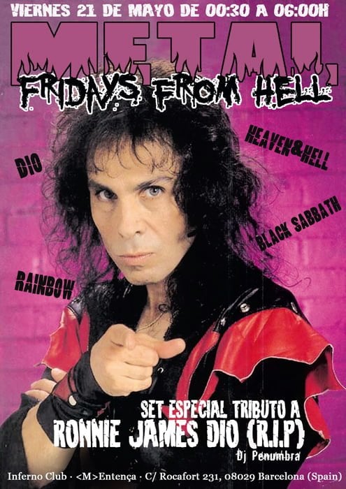 BARCELONA CELEBRA SU TRIBUTO A DIO ESTE VIERNES