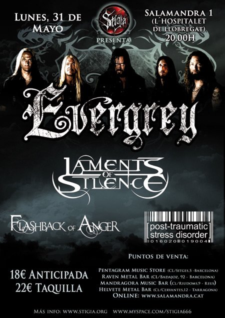 THE METAL CIRCUS TE INVITA A VER A EVERGREY EN BARCELONA