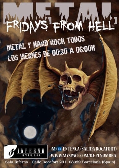 VUELVE EL METAL LOS VIERNES A BARCELONA