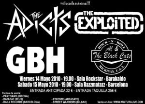 THE EXPLOITED Y THE ADICTS DE GIRA POR ESPAÑA