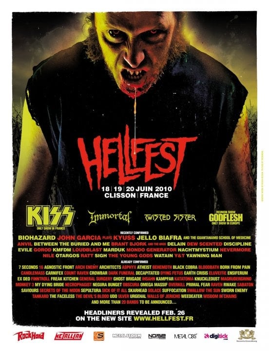 COMUNICADO DE LOS ORGANIZADORES DEL HELLFEST. RUNNING ORDER Y PLANO DEL FESTIVAL.