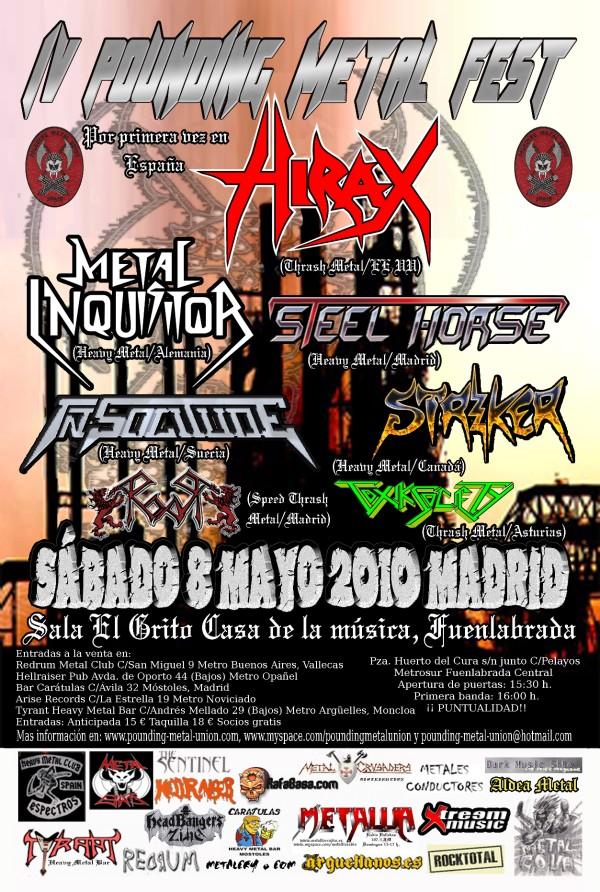 IV POUNDING METAL FEST: HORARIOS, FIESTA DE PRESENTACION Y ÚLTIMAS NOVEDADES