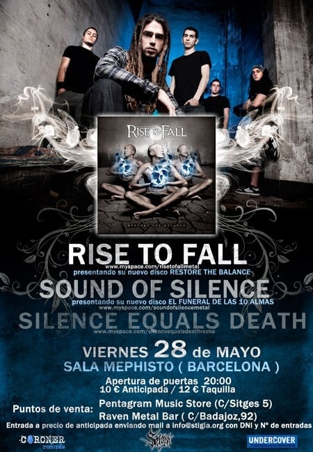 THE METAL CIRCUS TE INVITA AL CONCIERTO DE RISE TO FALL DE BARCELONA