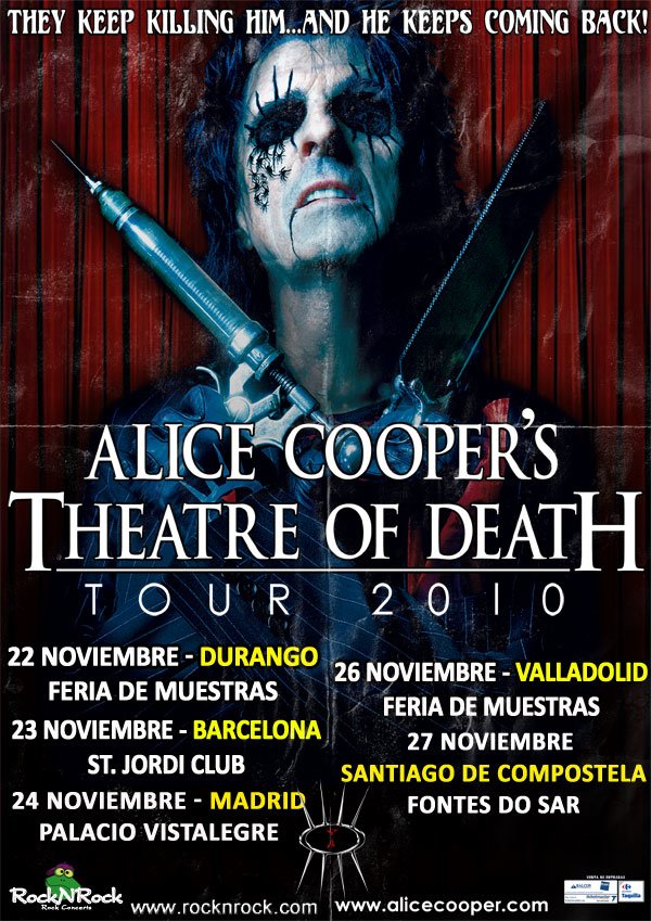 ALICE COOPER: GIRA ESPAÑOLA AL COMPLETO