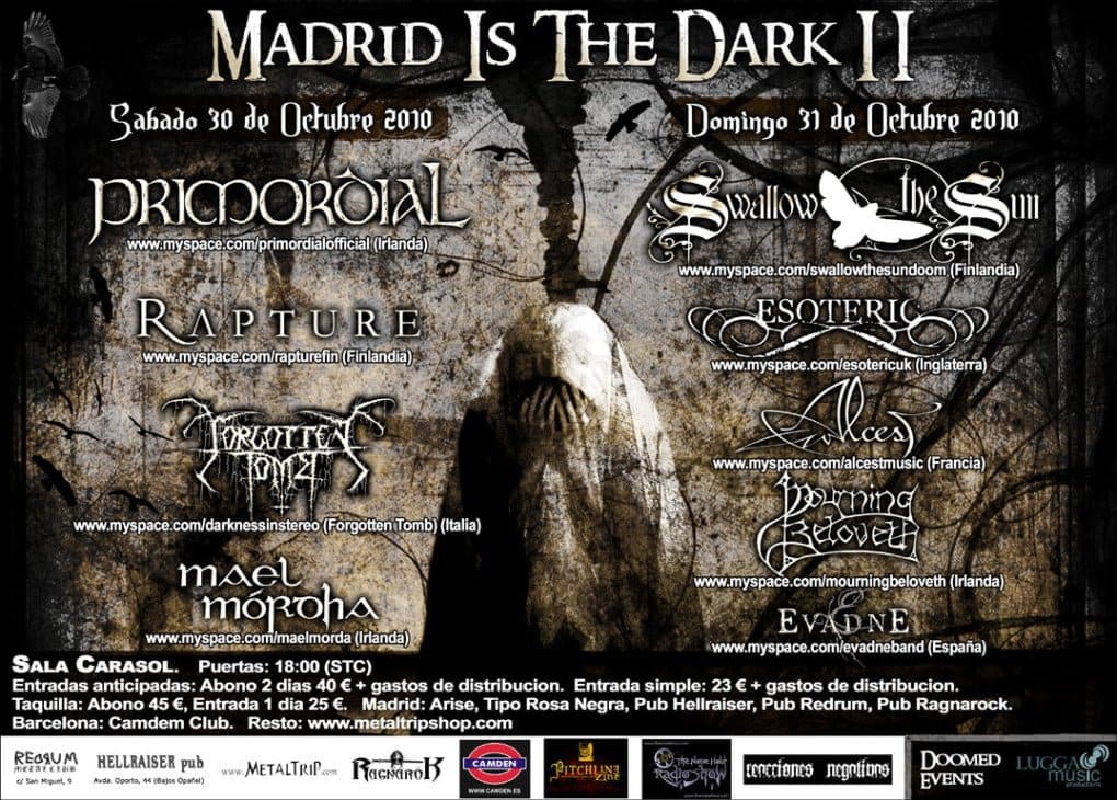 MADRID IS THE DARK FEST II: 6 NUEVAS CONFIRMACIONES