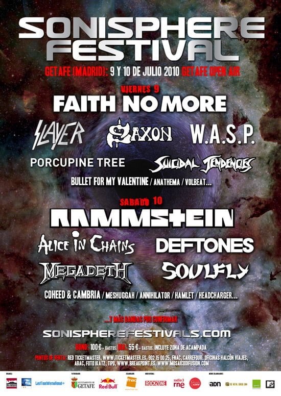 SE CIERRA EL CARTEL DE SONISPHERE 2010