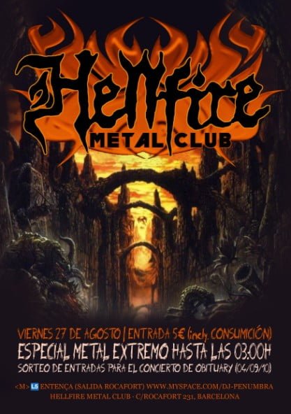 METAL EXTREMO ESTE VIERNES EN HELLFIRE METAL CLUB